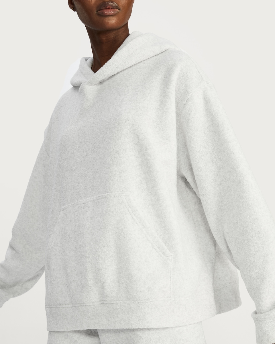 image 1 of F&F Towelling Pyjama Hoodie in Grey