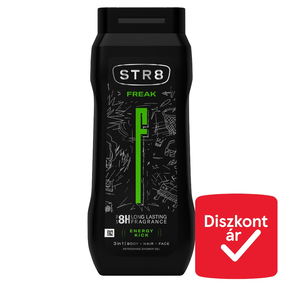 STR8 Freak 3 az 1-ben frissítő tusfürdő 400 ml