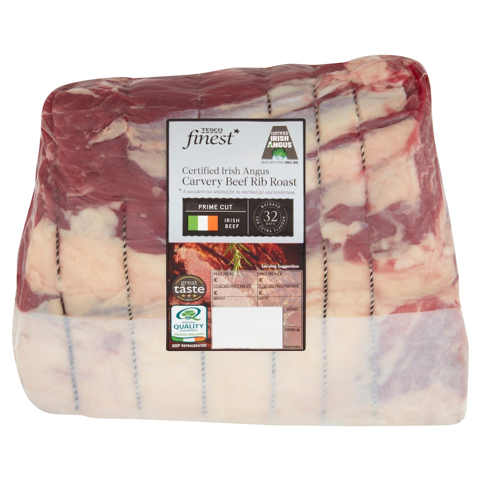 Tesco Finest Irish Angus Carvery Beef Rib Roast 2.7Kg - 4Kg