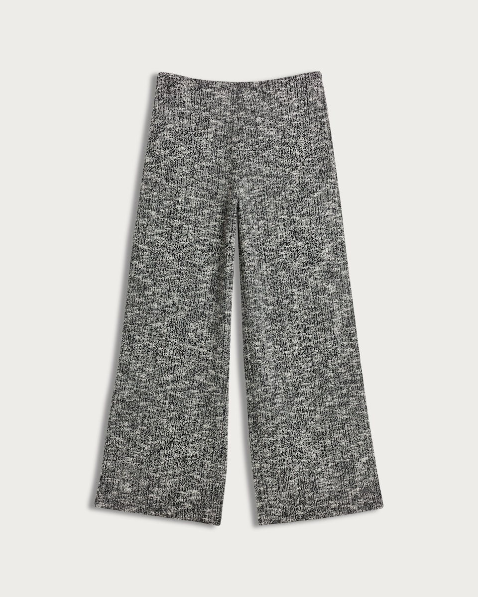 image 1 of The F&F Edit Textured Wide Leg Co-ord Trousers in Multi Black White