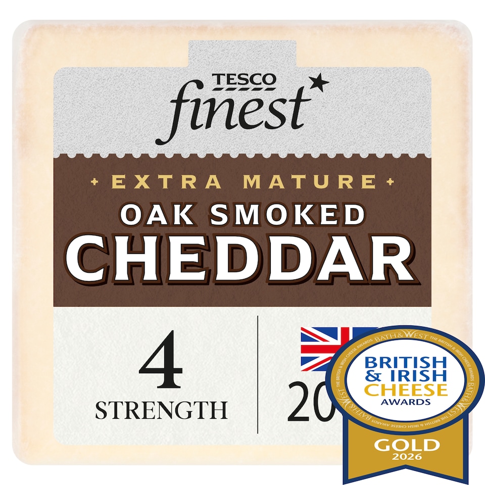 Tesco Finest Extra Mature Oak Smoked Cheddar 200g