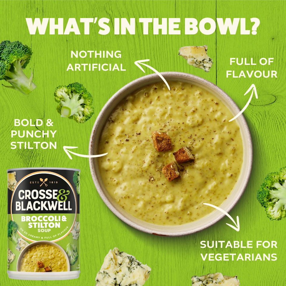image 1 of Crosse And Blackwell Broccoli & Stilton Soup 400G
