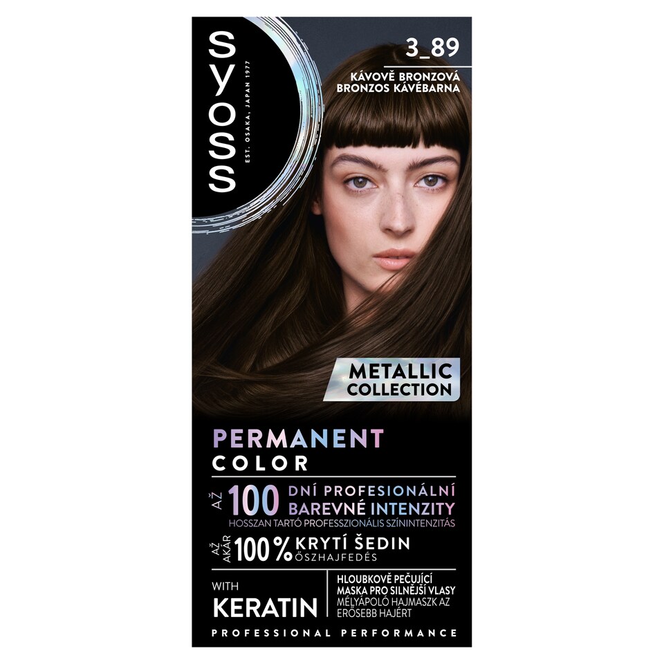 Syoss Color permanentní barva na vlasy 3-89 Kávově bronzová 50ml