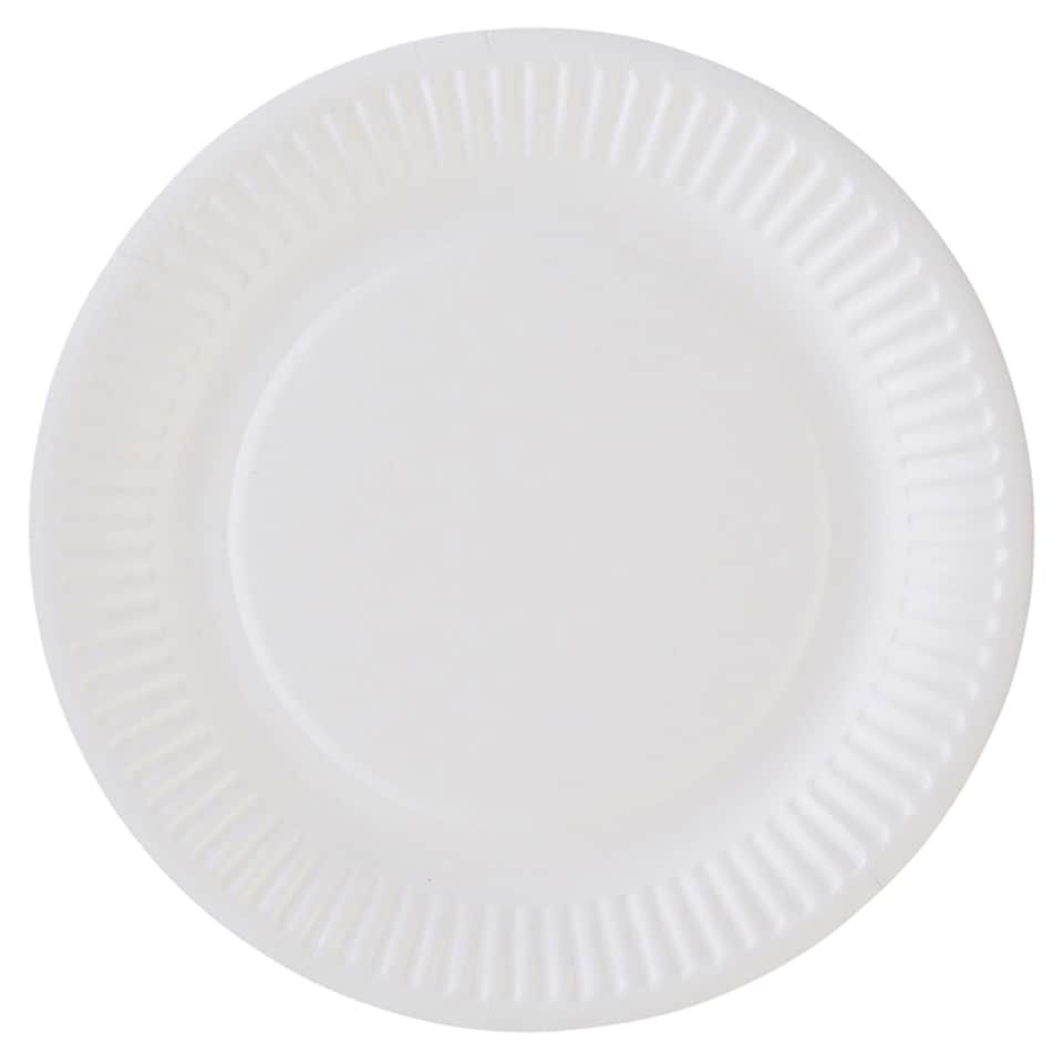 Tesco Paper Plates White 18cm 25 Pack