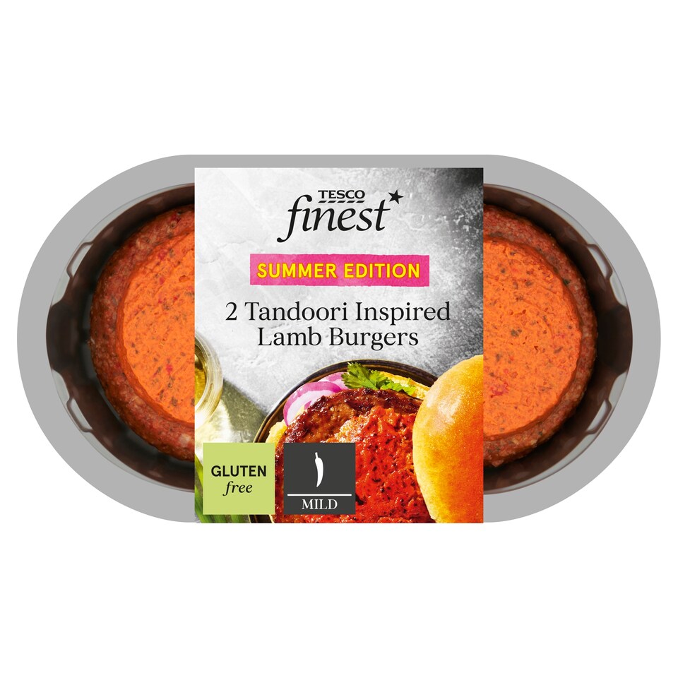 Tesco Finest Lamb Tandoori Burger With Melt 400G