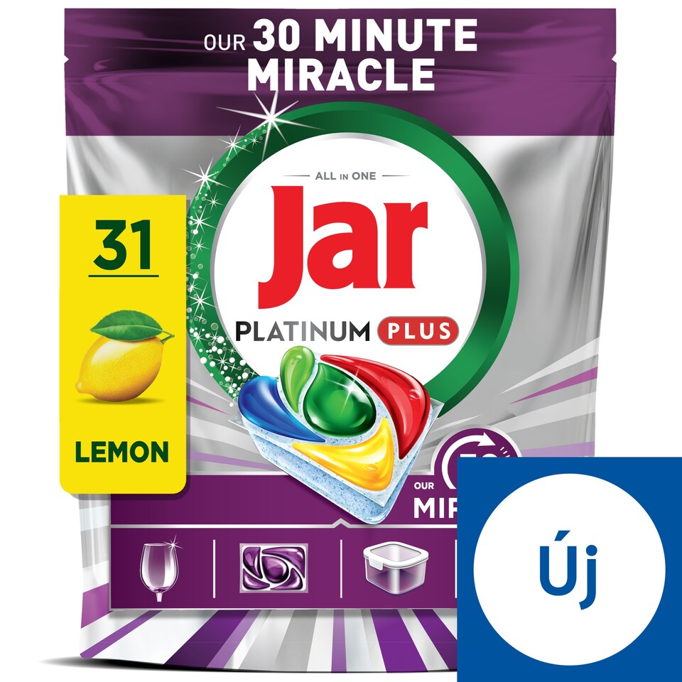 Jar Our 30 Minute Miracle Platinum Plus Mosogatókapszula, 31 db  1. kép