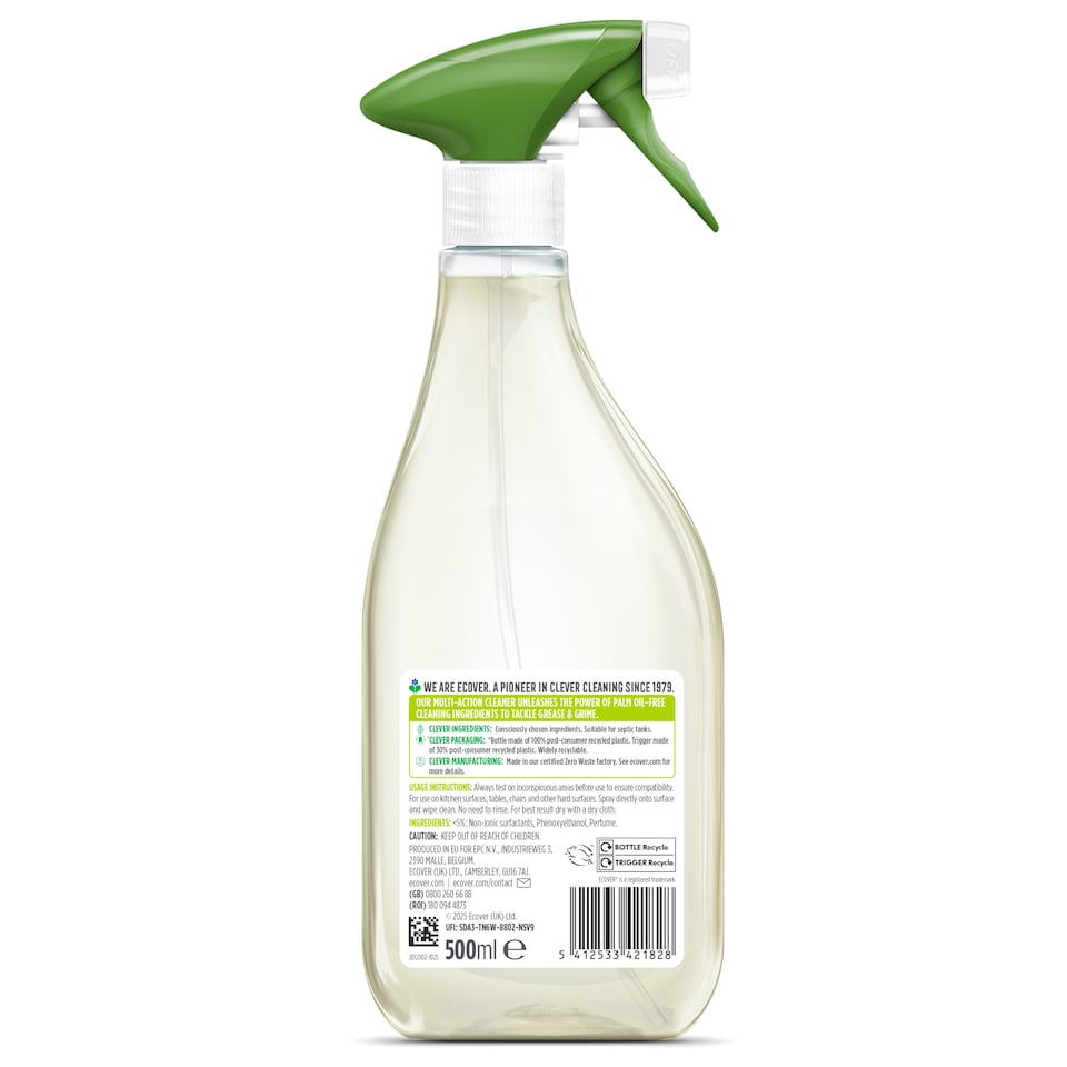 image 1 of Ecover Multiaction Surface Cleaner Orange Lemongrass 500Ml