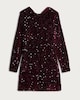 image 4 of F&F Sequin Embellished Long Sleeved Dress in Burgundy