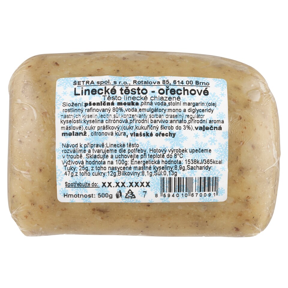 Obrázek 1 pro produkt Šetra Linecké těsto ořechové 500g