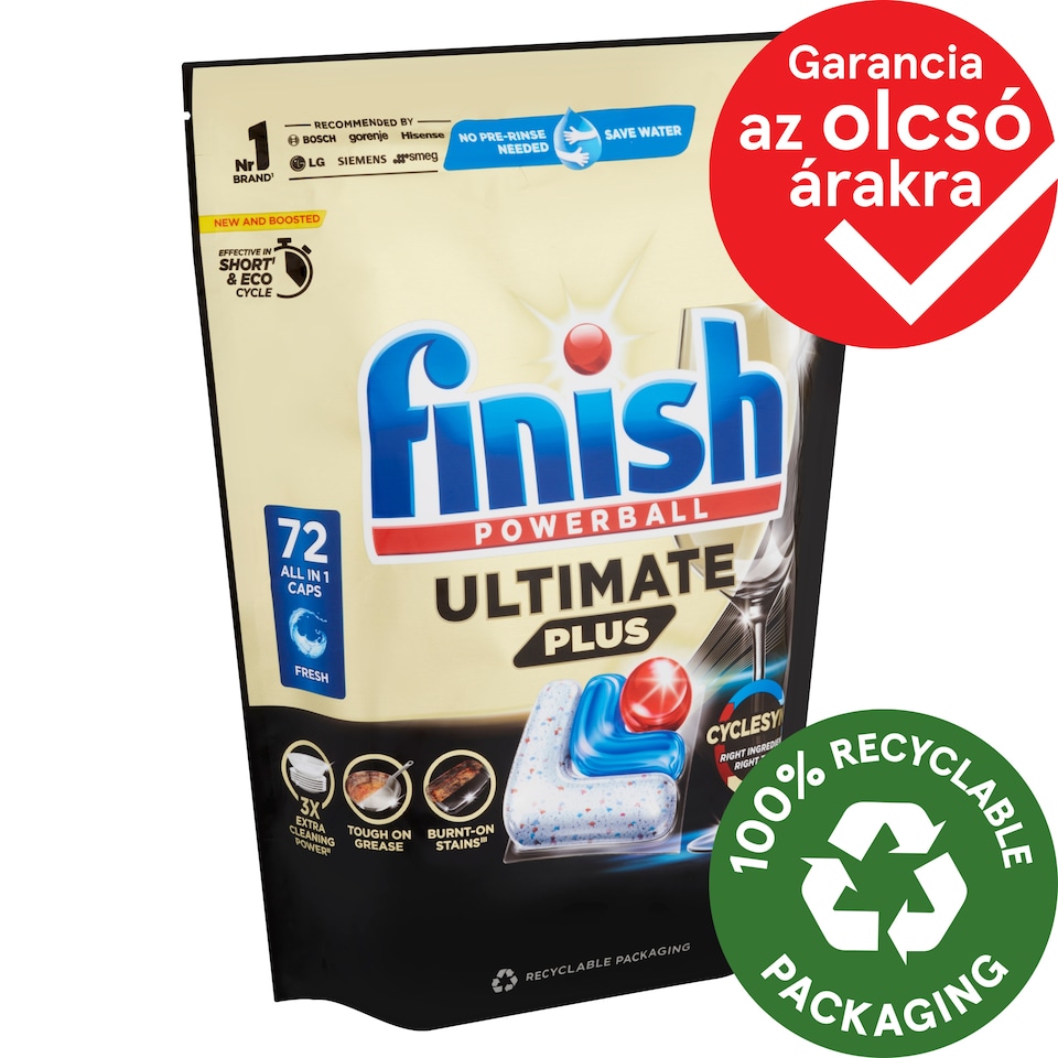 Finish Powerball Ultimate Plus Fresh mosogatógép kapszula 72 db 878 g