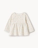 image 3 of F&F Baby 2-Piece Cotton Rich Ribbed Floral Set in Cream
