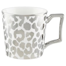 Fox & Ivy Silver Leopard Print Mug
