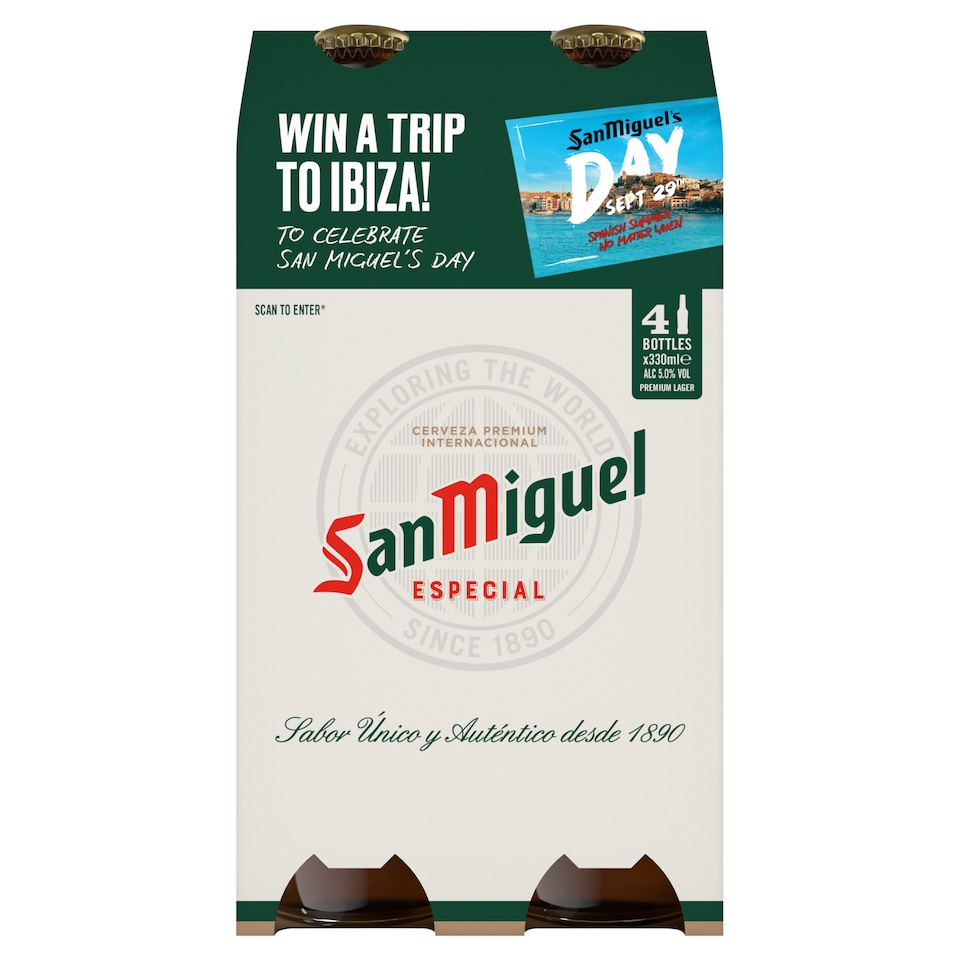 San Miguel Especial Lager Beer Bottle 4x330ml
