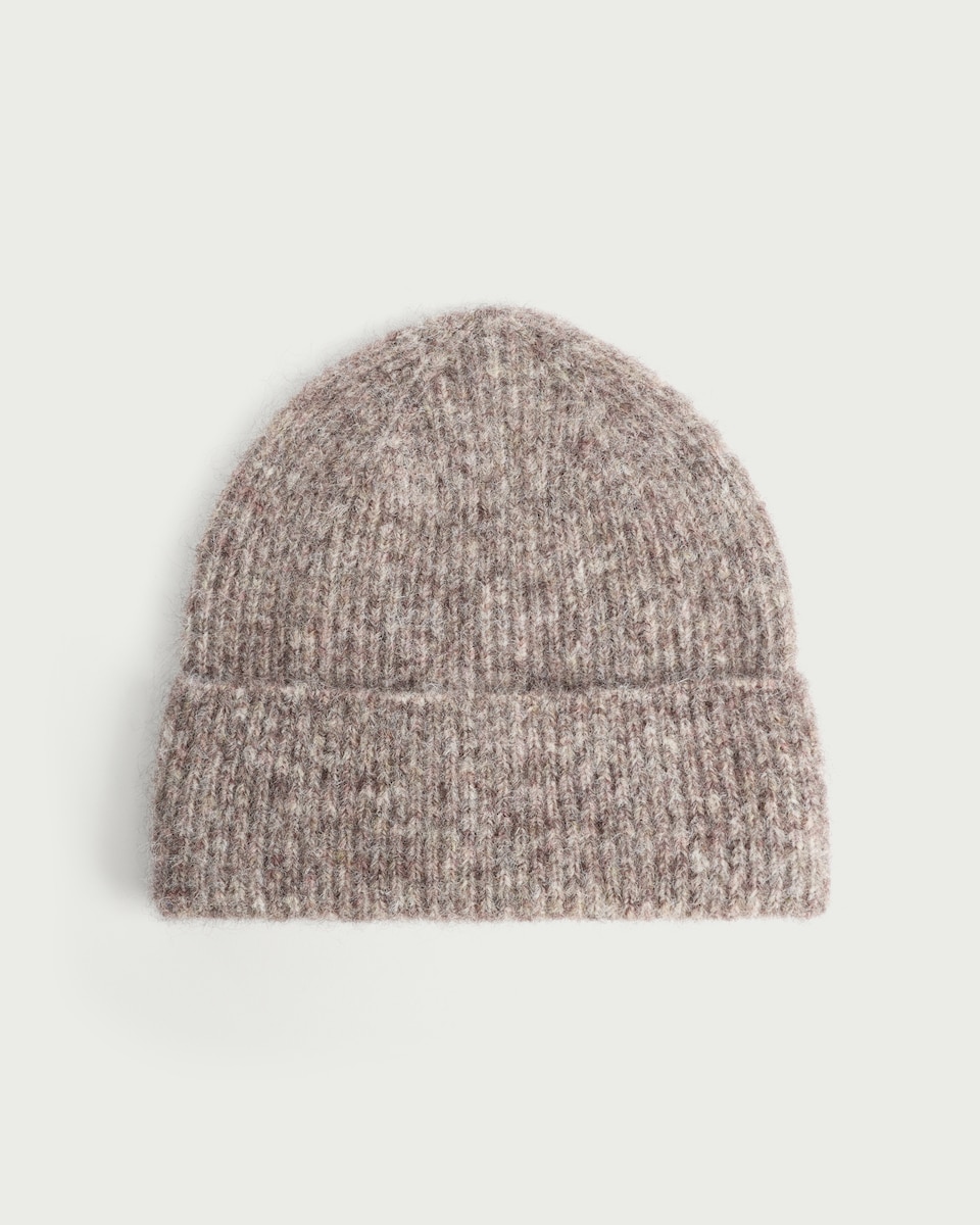 image 1 of F&F Knitted Beanie Hat in Neutral