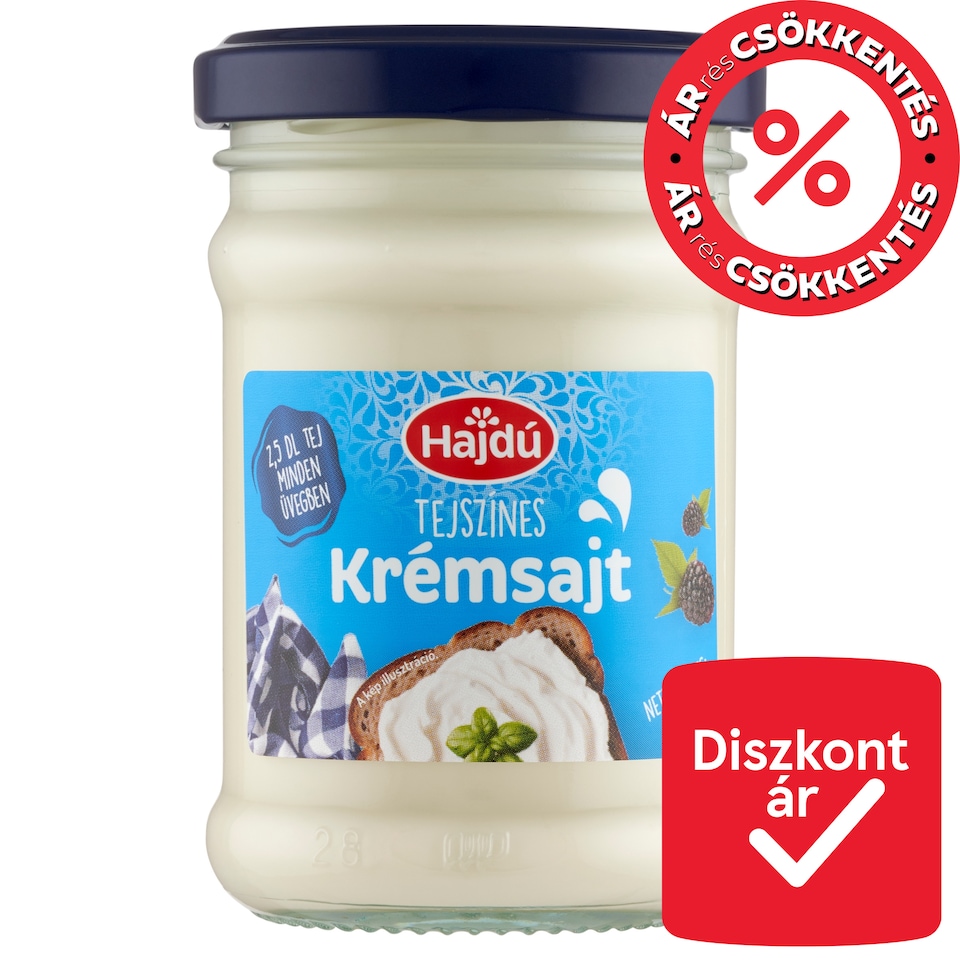 Hajdú tejszínes krémsajt 140 g  1. kép