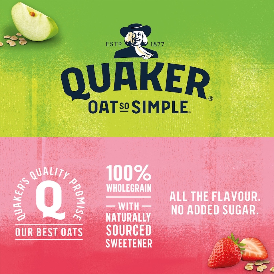 image 1 of Quaker Oat So Simple Simply Apple Porridge Sachets 8x33.9g