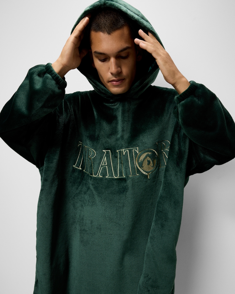 image 1 of The Traitors Fleece Pyjama Hoodie in Green