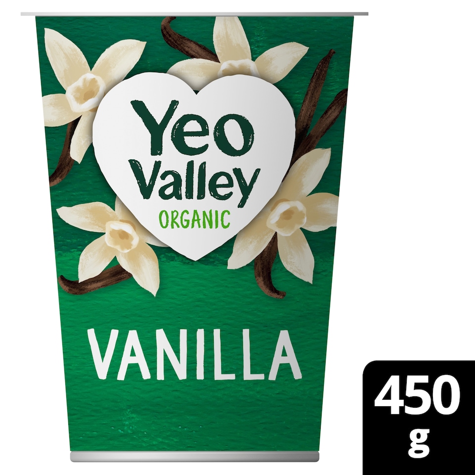 Yeo Valley Organic Whole Milk Vanilla Yogurt 450g