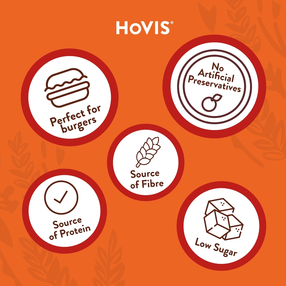 image 1 of Hovis Premium Burger Buns 4 Pack