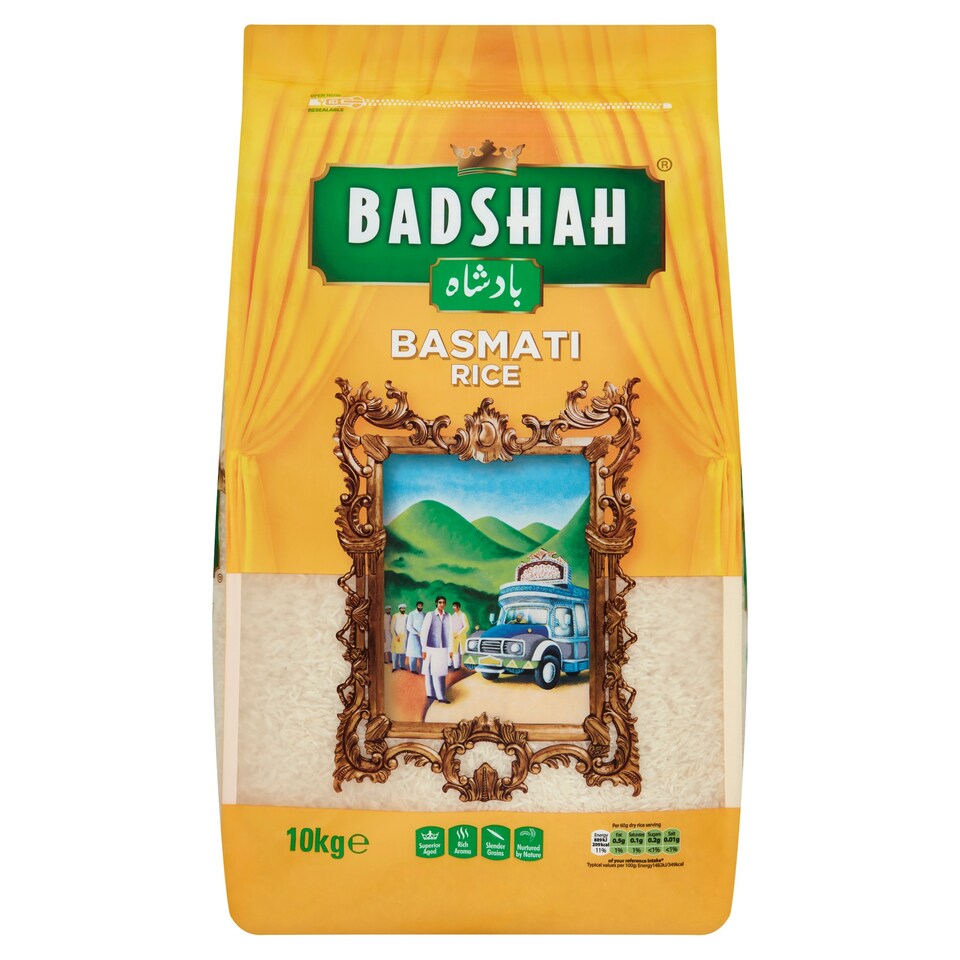 Badshah Superior Aged Basmati Rice 10Kg Tesco Groceries