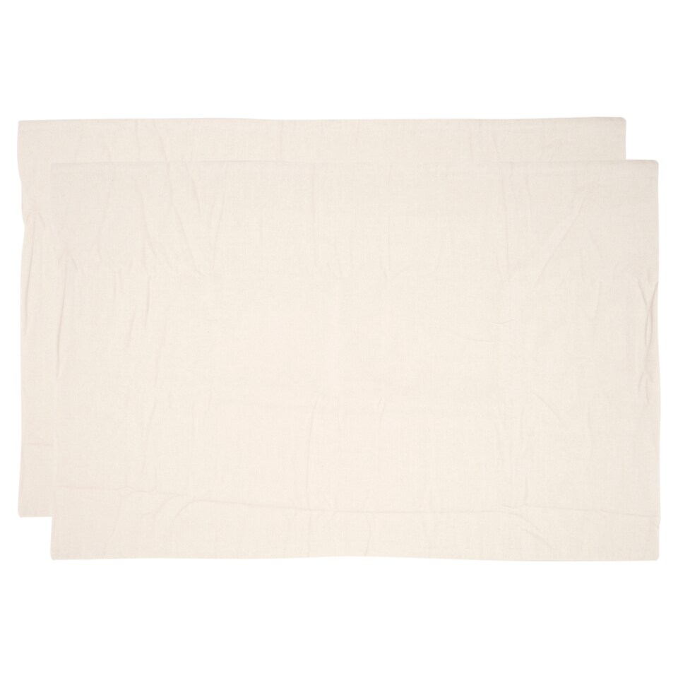 Tesco Oatmeal Brushed Pillowcase Pair