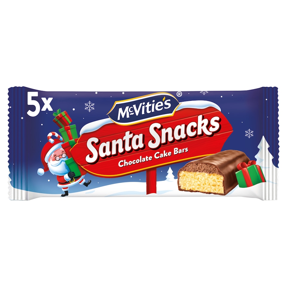 McVitie's Sants Snacks Chocolate Christmas Cake Bars 5x20.9g