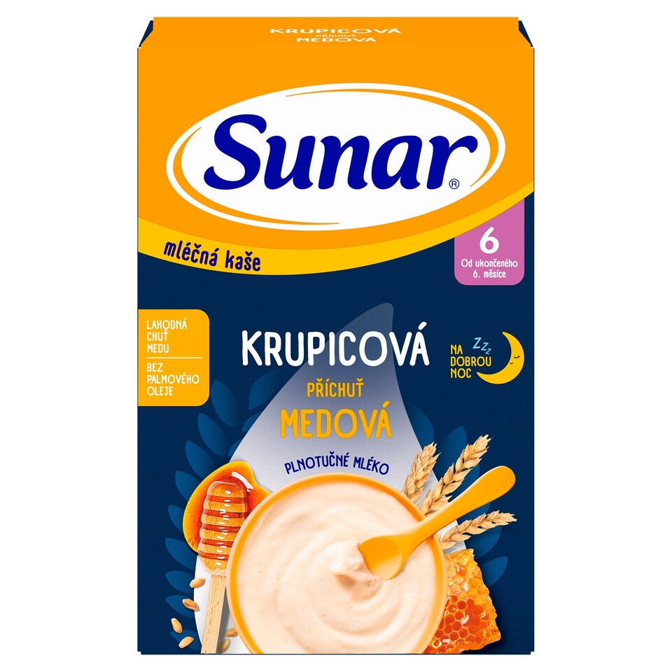 image 1 of Sunar Semolina Milk Porridge Honey Flavour for Good Night 210 g