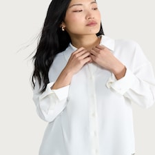 F&F Button Up Collared Co-ord Shirt in White