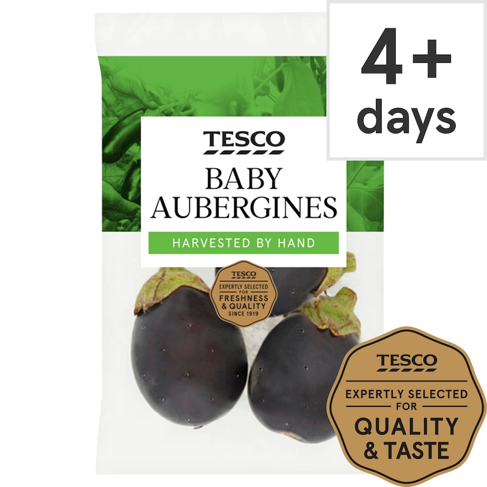 Tesco Baby Aubergines 350G