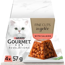 Gourmet Revelations Gelée Salmon in Jelly Wet Cat Food 4x57g