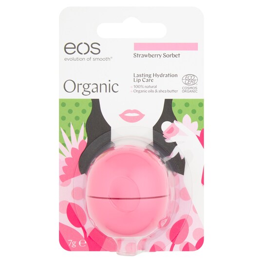 Eos Organic Strawberry Smooth Lip Balm 7G Tesco Groceries