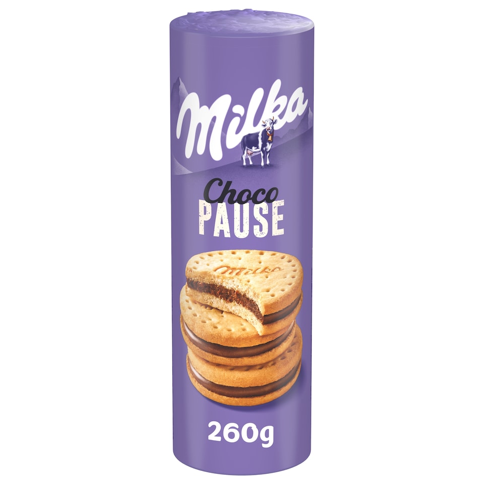 Milka Choco Pause Biscuits Filled with Milk Chocolate from Alpine Milk 260g