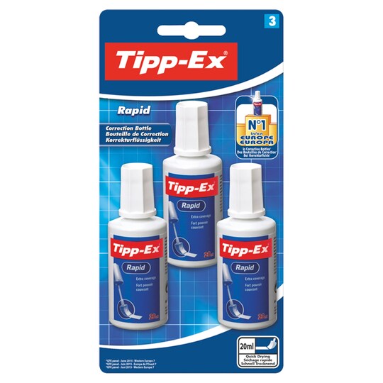 TippEx Correction Fluid 3 Pack Tesco Groceries