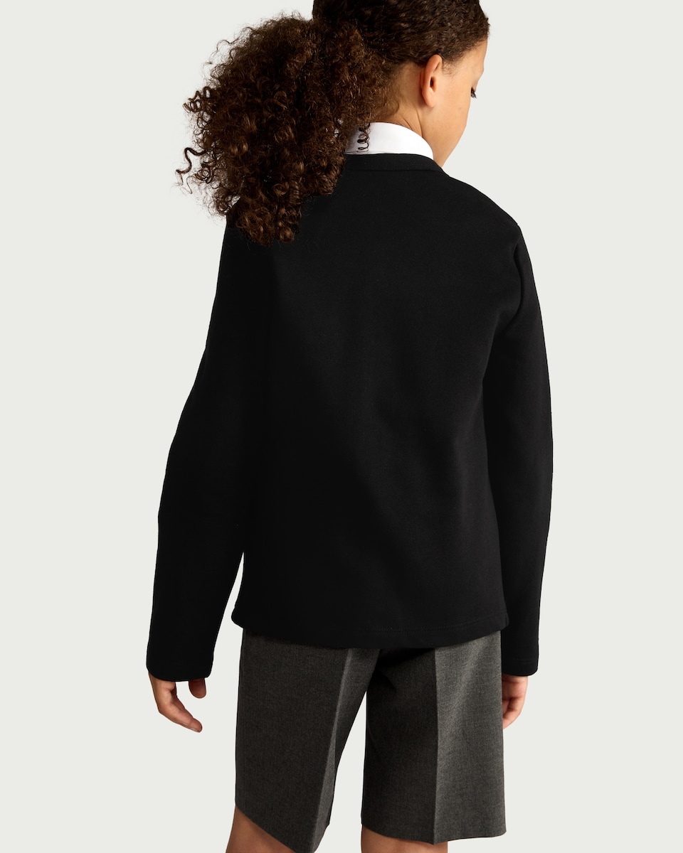 image 1 of F&F School Unisex 2-Pack Cotton Rich Sweat Cardigans in Black