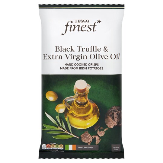 Tesco Finest Black Trufl Extra Virgin Olive Oil Crisps 150G Tesco