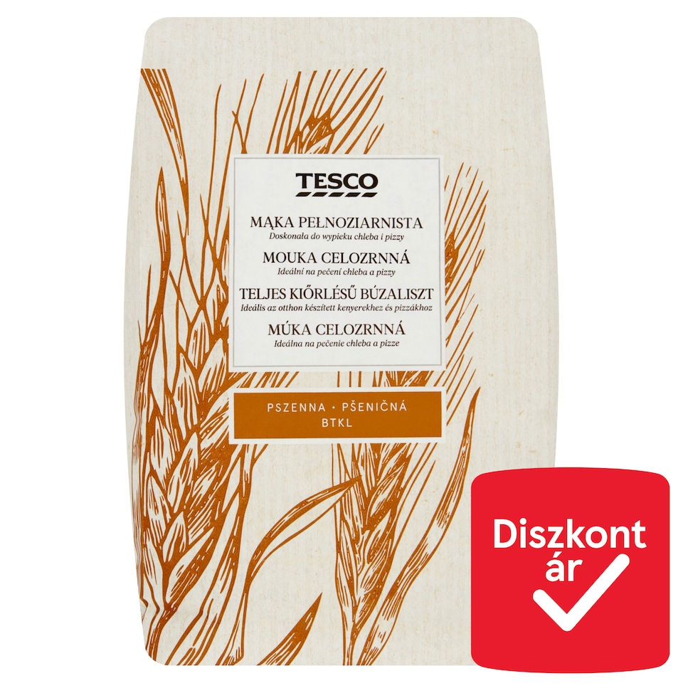 Tesco teljes kiőrlésű búzaliszt 1 kg