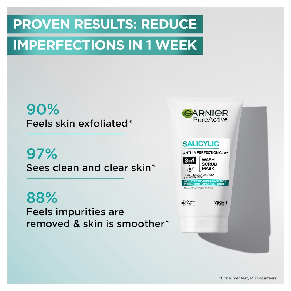 image 1 of Pure Active 3In1 Clay Mask Scrub Wash 150Ml