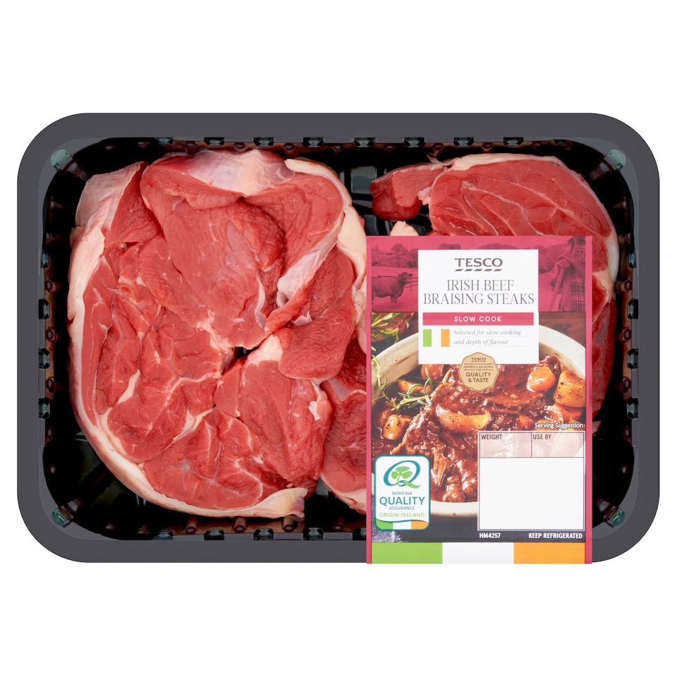 Tesco Irish Beef Braising Steaks 454g