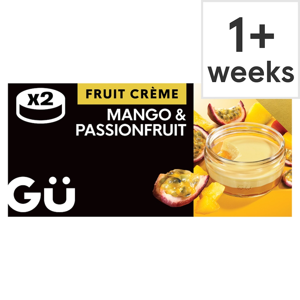 image 1 of Gu Mango & Passionfruit Fruit Crème Dessert (2x85g)