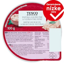 Tesco Krém s kuracou a bravčovou pečeňou 100 g