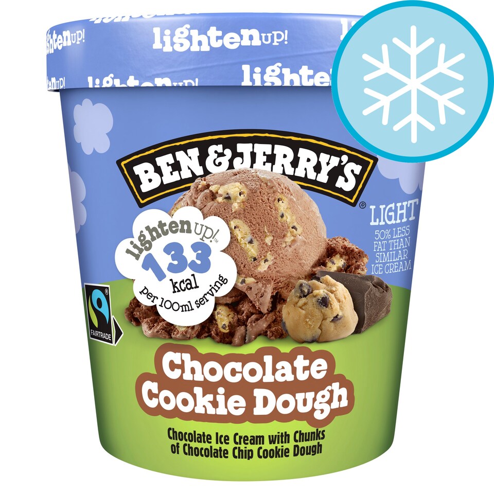 Ben & Jerry's Lighten Up Chocolate Cookie Dough 465Ml Tesco Groceries