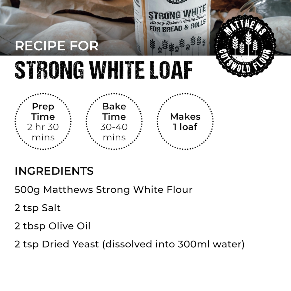 image 1 of Matthews Cotswold Strong White Flour 1.5Kg