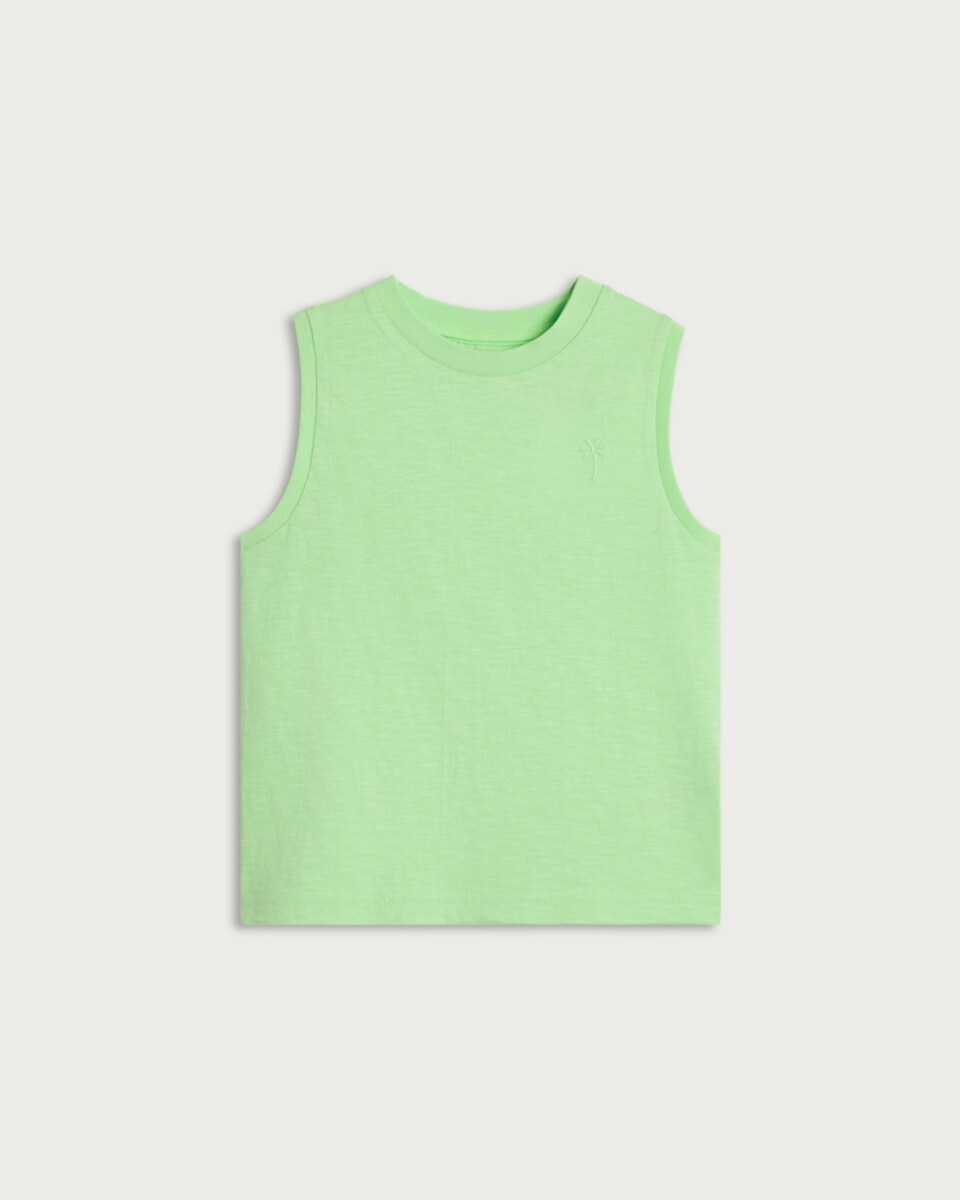 image 1 of F&F Boys Pure Cotton Vest in Green