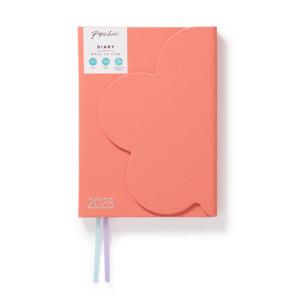 image 1 of Paperchase Ombre A5 PU 2025 WTV Diary