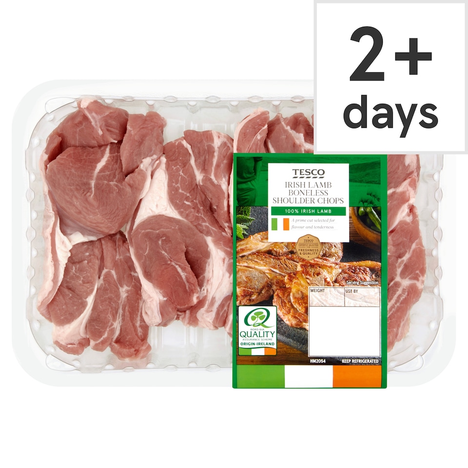 Tesco Irish Boneless Lamb Shoulder Chops 401G