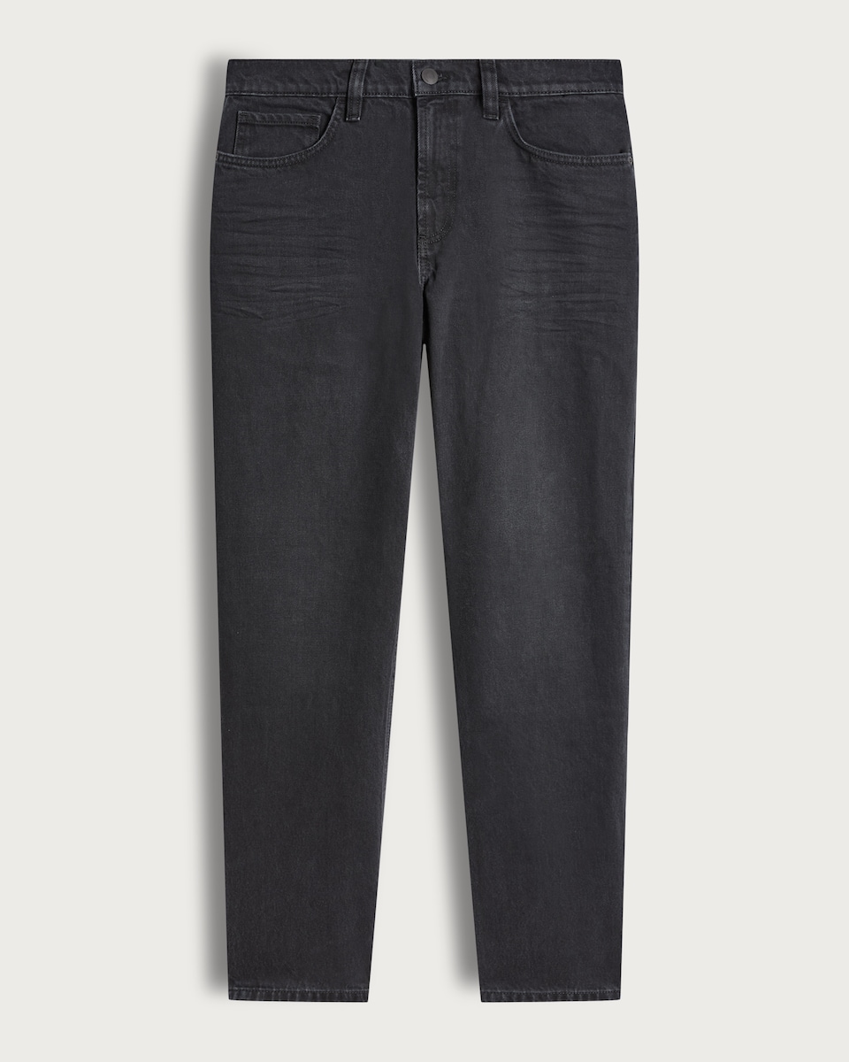 image 1 of F&F Pure Cotton Relaxed Fit Jeans in Black