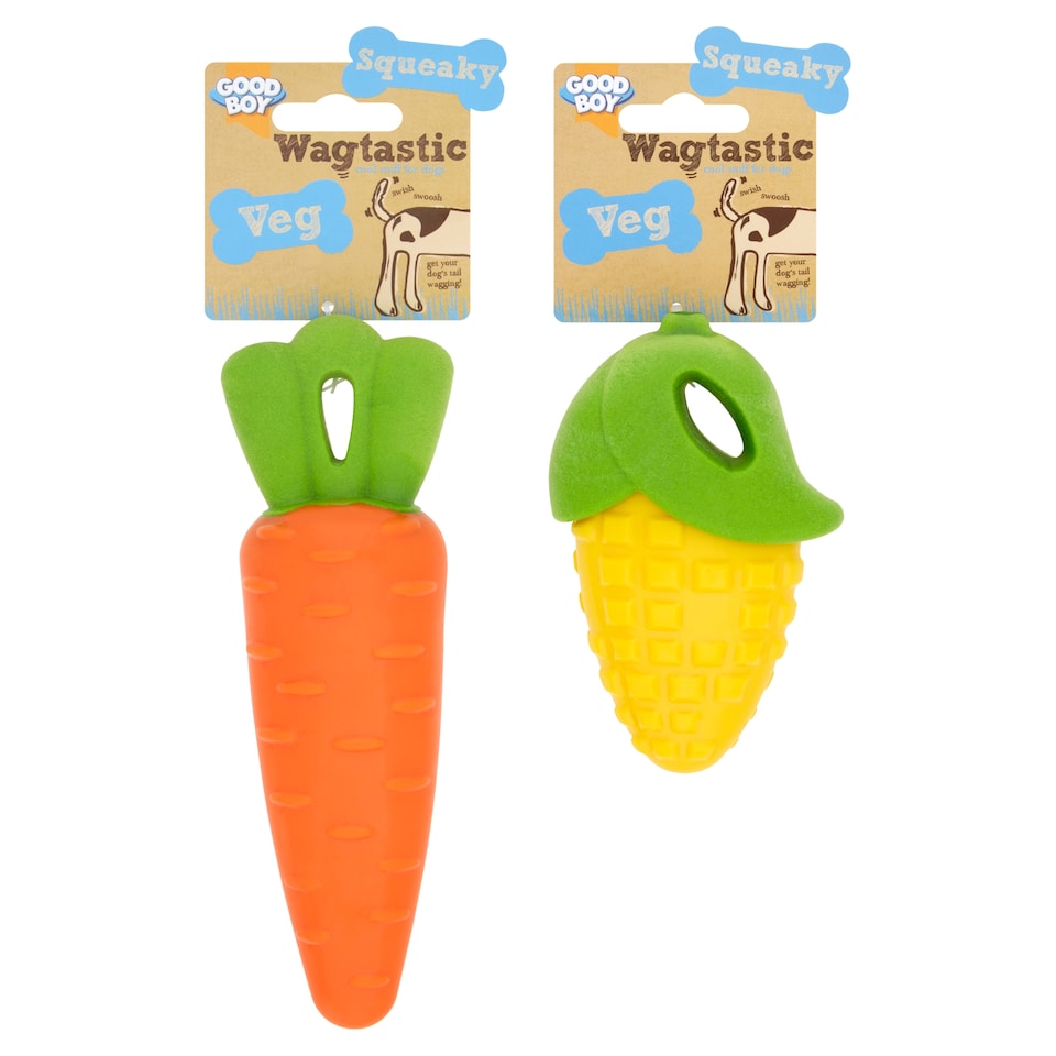 image 1 of Good Boy Wagtastic Squeak Vegetable Dog Toys