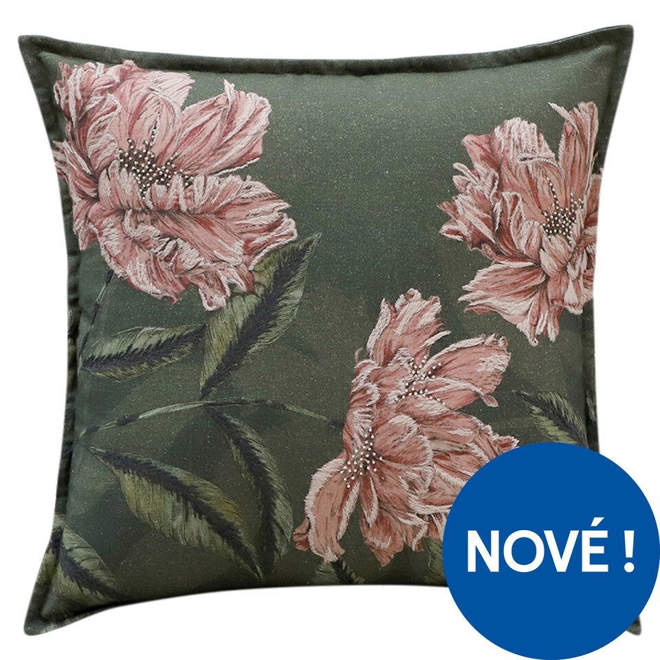 F&F Home Pink Peony Print polštář 45 x 45 cm