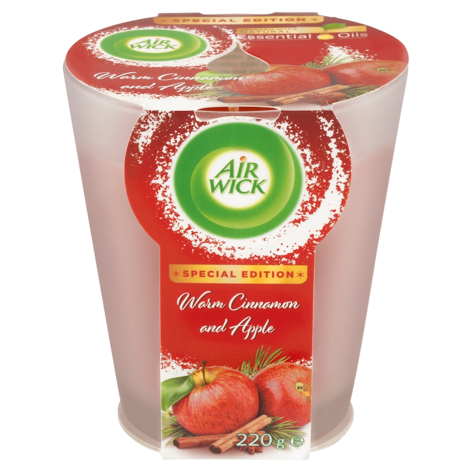 Obrázek 1 pro produkt Air Wick Essential Oils Svíčka jablko a skořice 220g