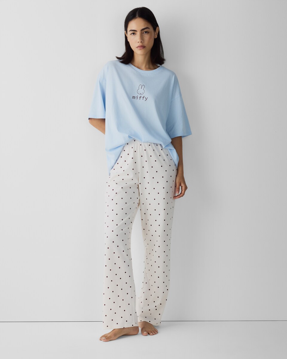 image 1 of Miffy Pure Cotton Pyjama Set in Blue
